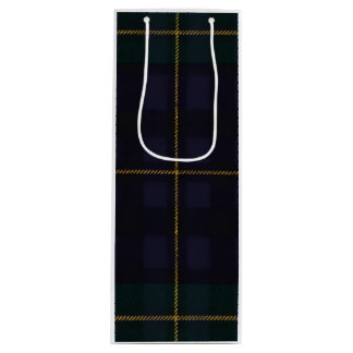 Sacola Para Vinho Saca de Presente de Vinho Tartan Meia-Noite