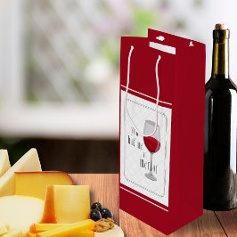 Sacola Para Vinho Saca de Presente Você Me Conquistou com Merlot