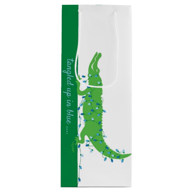 Sacola Para Vinho Saca-Rolhas de Jacaré Bolsa de Presente (Frente)