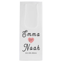 Saco de Presente Branco Minimalista Personalizável