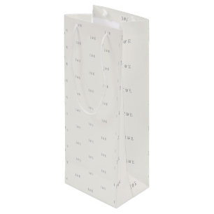 Sacola Para Vinho Saco de Presente de Casamento Minimalista   Marfim