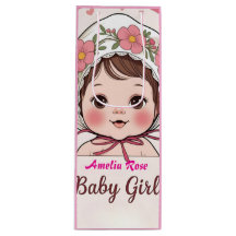 Saco de Presente de Chuvada de Bebê Rosa com Flore