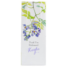 Saco de presente de favor floral verde roxo