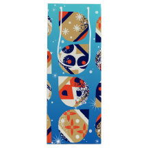 Saco de Presente de Vinho Bold Natal Moderno 