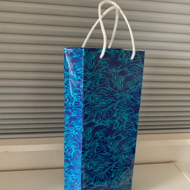 Sacola Para Vinho Saco de Presente de Vinho de Flores Tropicais Abst (Criador carregado)