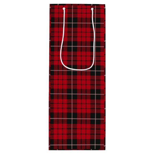 Sacola Para Vinho Saco de presente de vinho de Xadrez de Natal elega (Frente)