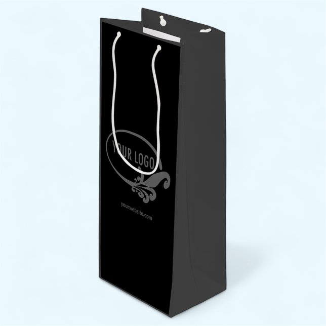 Sacola Para Vinho Saco de Presente de Vinho Personalizado com Logoti (MISOOK Black & Grey Wine Bag with Logo)