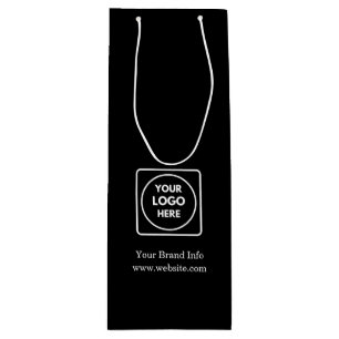 Sacola Para Vinho Saco de Presente de Vinho Preto Design de Logo C