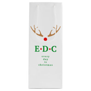 Sacola Para Vinho Saco de Presente de Vinho Todo Dia é Natal