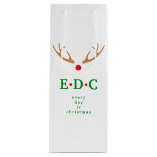 Sacola Para Vinho Saco de Presente de Vinho Todo Dia é Natal
