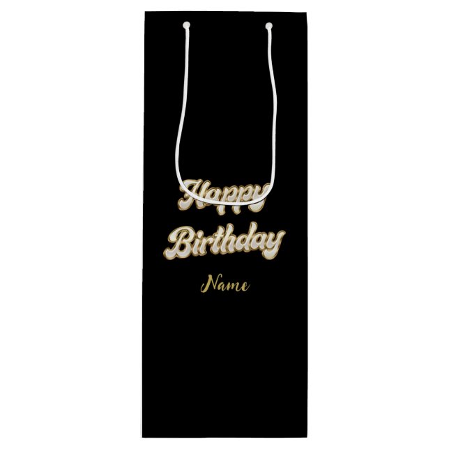Sacola Para Vinho Saco de Presente Feliz Elegante Personalizado e Do (Frente)