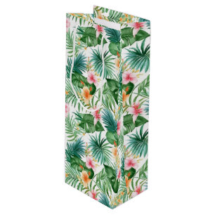 Sacola Para Vinho Saco de Presente Floral Tropical