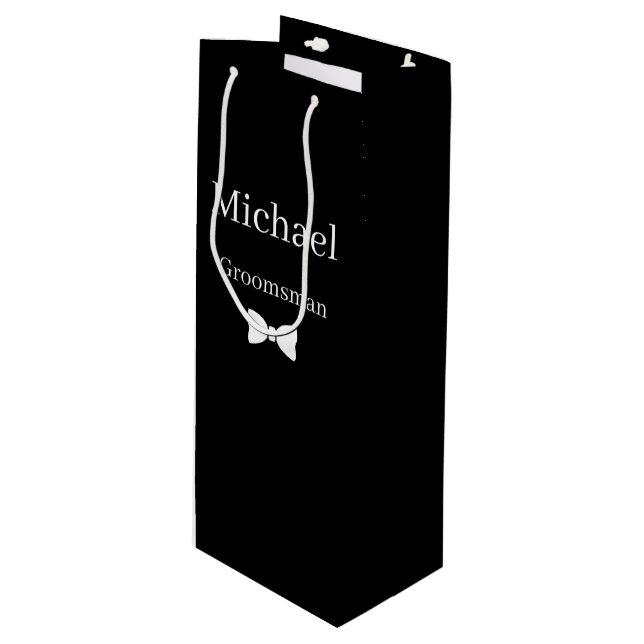 Sacola Para Vinho Saco de Presente para Padrinho de Casamento (Frente inclinada)
