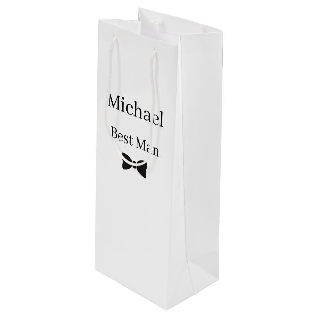 Sacola Para Vinho Saco de Presente para Padrinho de Casamento (Frente inclinada)