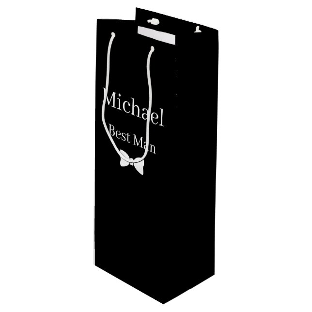 Sacola Para Vinho Saco de Presente para Padrinho de Casamento (Frente inclinada)
