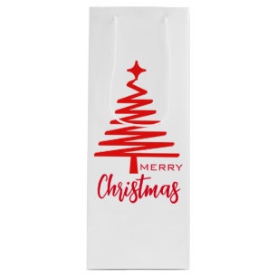 Sacola Para Vinho Saco de vinho branco e doce de Natal
