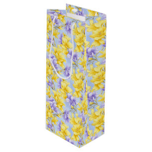 Sacola Para Vinho Saco do Presente de Impressão Floral