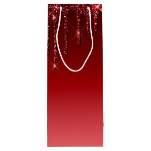 Sacola Para Vinho Sacos de Tota de Vinho Vermelho com brilho de diam