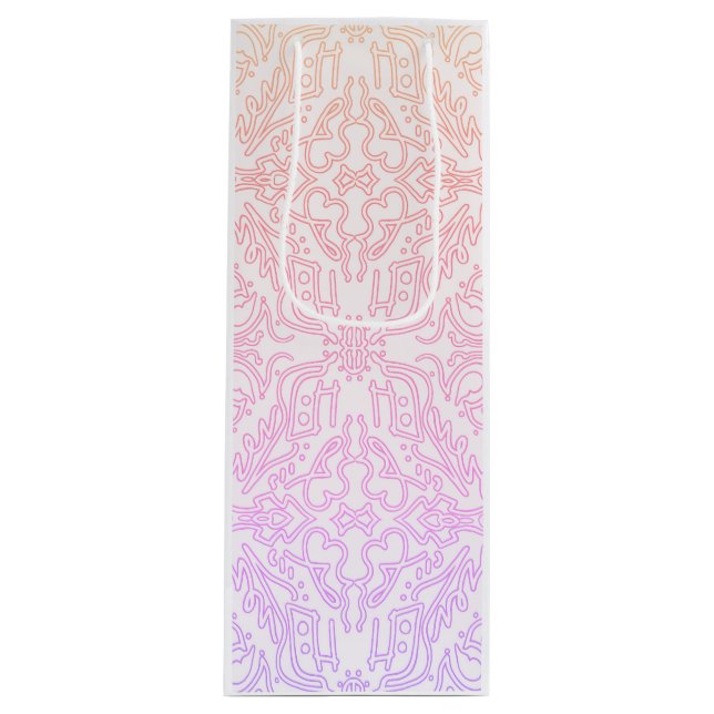 Sacola Para Vinho Série de padrões Mandala Soft Pink Dream (Frente)