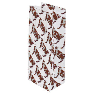 Sacola Para Vinho Silhueta branca e castanha