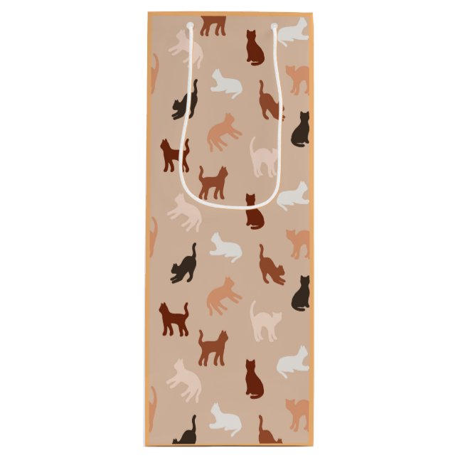 Sacola Para Vinho Silhute de gato (Frente)