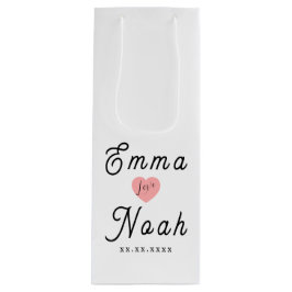 Sacola Para Vinho Simple Minimalist Customizable White Gift Bag