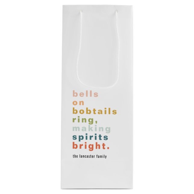 Sacola Para Vinho Sinos em Bobtails (Frente)