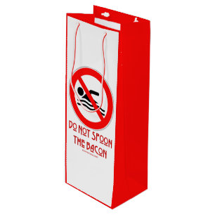 Sacola Para Vinho SlipperyJoe's Do Not Spoon Bacon Red Warman