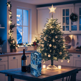 Sacola Para Vinho Snowflake Vinho de Natal com Snowflake Sag Saco