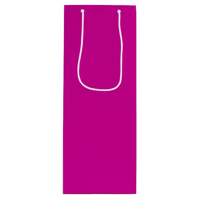 Sacola Para Vinho Solid Bright Magenta (Frente)