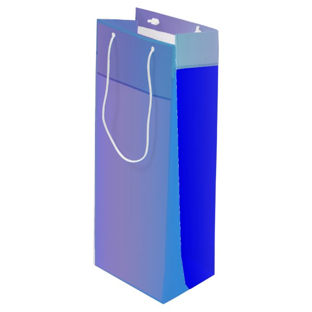 Sacola Para Vinho Sombras de Azul (Frente inclinada)