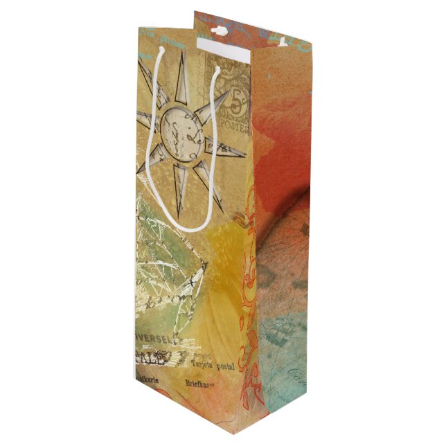 Sacola Para Vinho Sonho de Caribe - Saco de Presente (Frente inclinada)