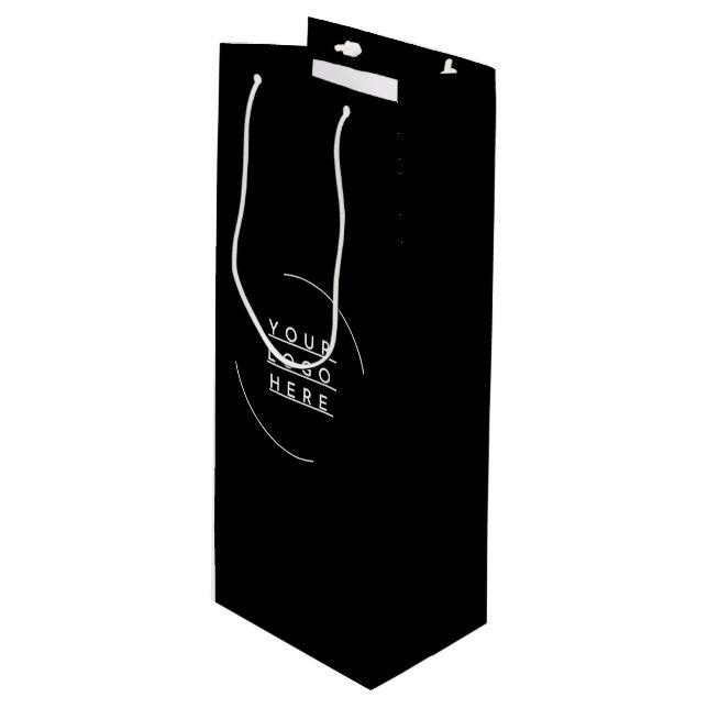 Sacola Para Vinho Substitua seu logotipo  (Frente inclinada)