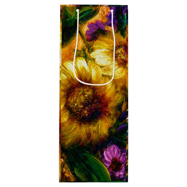 Sacola Para Vinho "Sunflower Gold" (Frente)