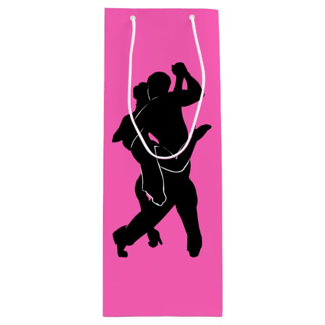 Sacola Para Vinho Tango Dancers Casal Wine Gif Bag - Suas Cores (Frente)