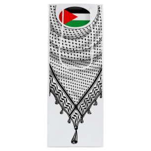 Sacola Para Vinho Tecido Tradicional do Keffiyeh Scarf Palestino