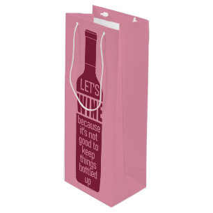 Sacola Para Vinho Texto personalizado Cotação de vinho Engraçado