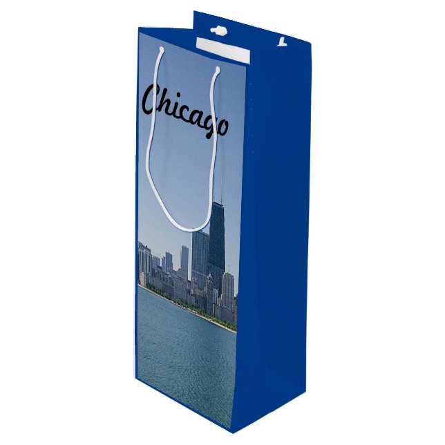 Sacola Para Vinho The Chicago Skyline (Frente inclinada)