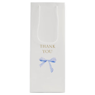 Sacola Para Vinho Trendy Blue Ribbon Arco Casamento Obrigado