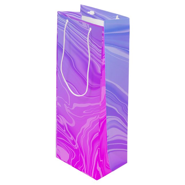 Sacola Para Vinho Trendy Modern Elegante Chic Marble (Frente inclinada)