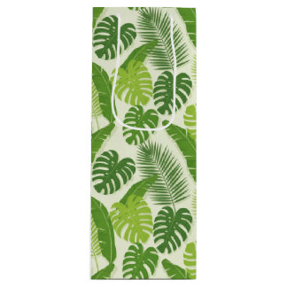 Sacola Para Vinho Tropical Leaves & Monstera Seamless Pattern