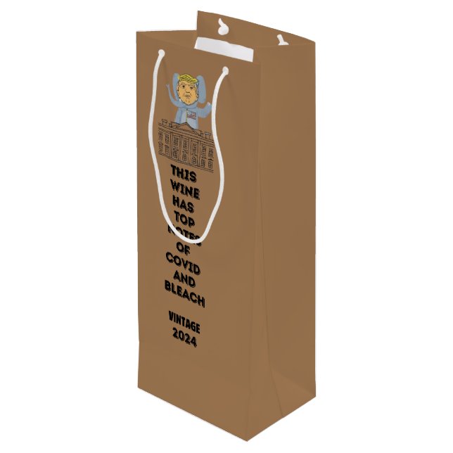 Sacola Para Vinho Trump Harris Kennedy Biden uma eleição engraçada (Verso inclinado)