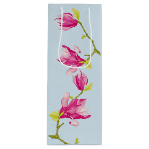 Sacola Para Vinho Tulip Magnolias em um Saco de Presente