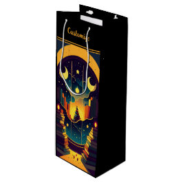 Sacola Para Vinho Vertentes Magnéticas De Livros Pretos