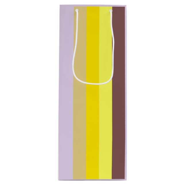 Sacola Para Vinho Vertical Striped (Frente)
