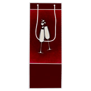 Sacola Para Vinho Vidros de Champanhe com Saco de Presente
