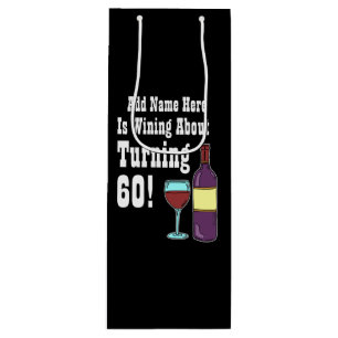 Sacola Para Vinho Vingando sobre virar 60 e 60 anos