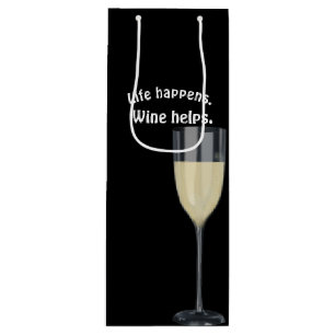 Sacola Para Vinho vinho branco com citação