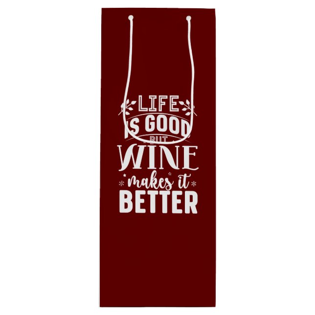 Sacola Para Vinho Vinho o torna melhor (Frente)