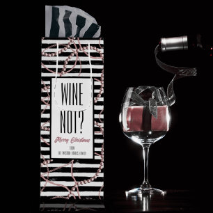 Sacola Para Vinho Vinhos sem vindima com pérolas e cadeiras